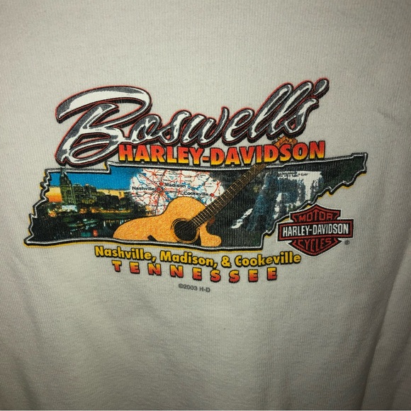 Vintage Y2K Harley Davidson Graphic Long Sleeve Tee Nashville - Picture 5 of 5